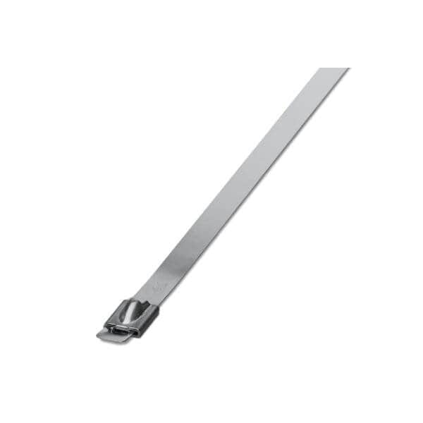 Phoenix Contact Cable Tie, 520 mm L, Silver, 316 Stainless Steel, 1335 N Strength - 3240829