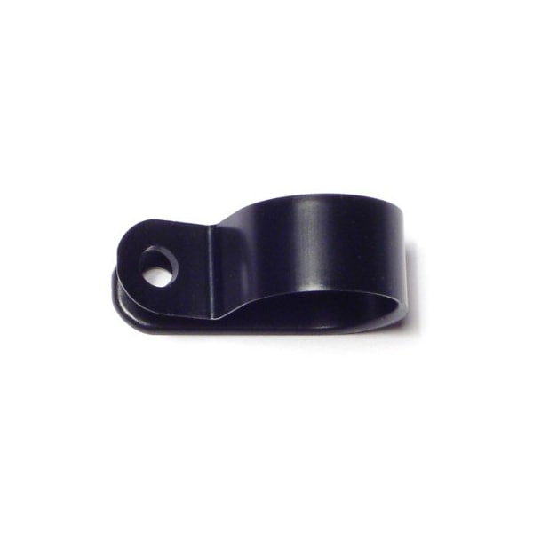 Midwest Fastener Cable Clip, Nylon, Black, 1/2 in L, 10 PK - 64232