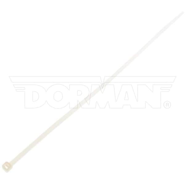 Motormite Cable Tie, 8 in L, White, Nylon, 40 lb Strength - 85645