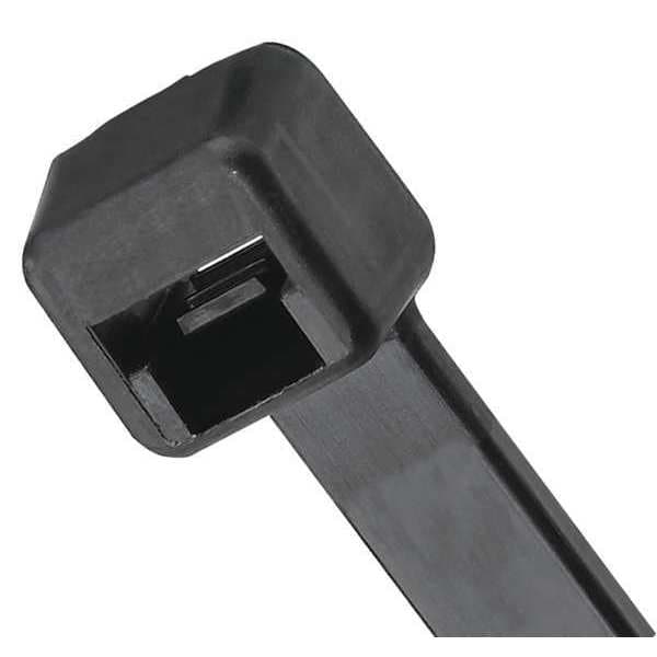 Panduit Cable Tie, 17-1/2 in L, 5 in Max Bundle Dia., Black, Nylon 6/6, 50 lb Strength, 100 PK - PLT5S-C0