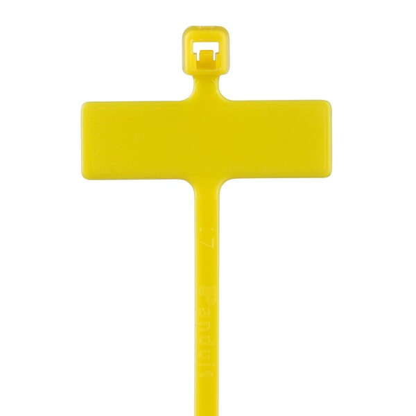 Panduit Cable Tie, 4 in L, 3/4 in Max Bundle Dia., Yellow, Nylon 6/6, 18 lb Strength, 1000 PK - PLM1M-M4Y
