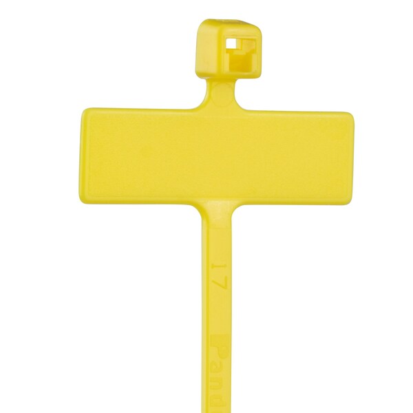 Panduit Cable Tie, 4 in L, 3/4 in Max Bundle Dia., Yellow, Nylon 6/6, 18 lb Strength, 1000 PK - PLM1M-M4Y