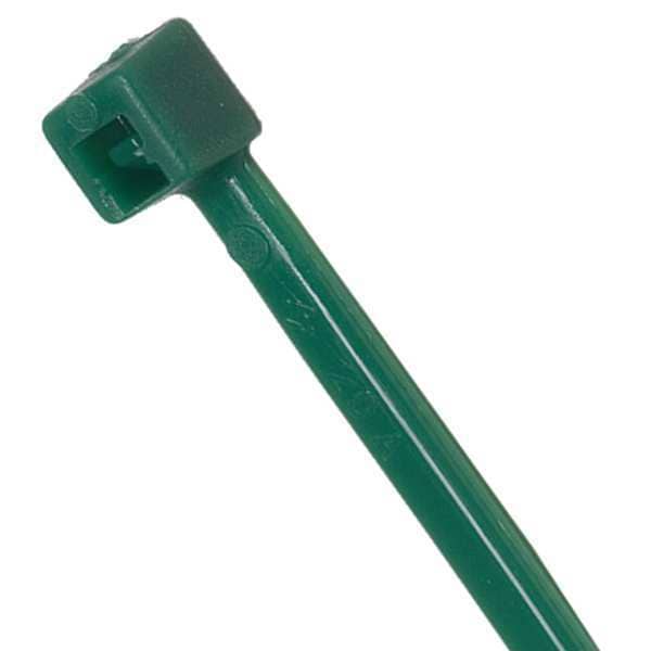 Power First Cable Tie, 12 in L, 3-1/4 in Max Bundle Dia., Green, Nylon 6/6, 50 lb Strength, 100 PK - 36J228
