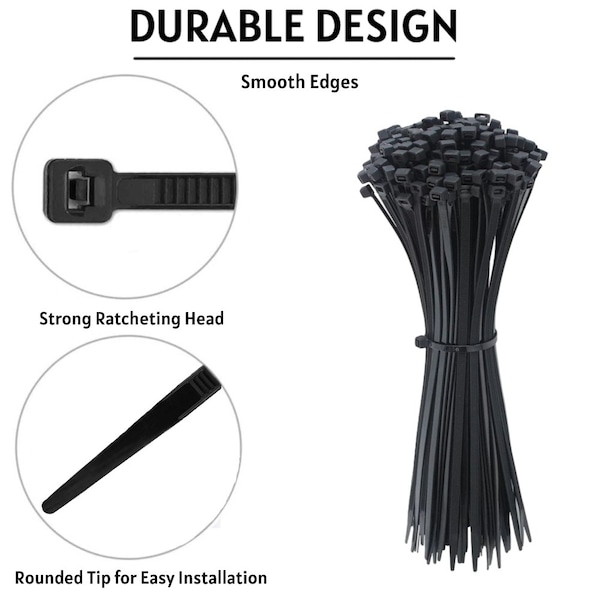 Kable Kontrol Cable Tie, 36 in L, 10-1/2 in Max Bundle Dia., Natural, Nylon 6/6, 175 lb Strength, 100 PK - CT297-100