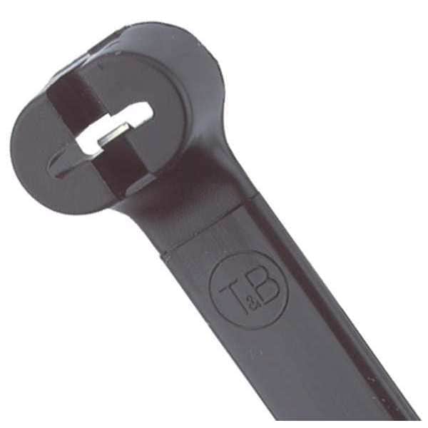 Ty-Rap Cable Tie, 13-1/2 in L, 3-1/2 in Max Bundle Dia., Black, Nylon 6/6, 120 lb Strength, 50 PK - TY27MX-A