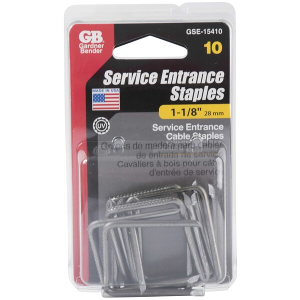 Gardner Bender Staple, 118 in W Crown, 112 in L Leg, Steel - GSE-15410