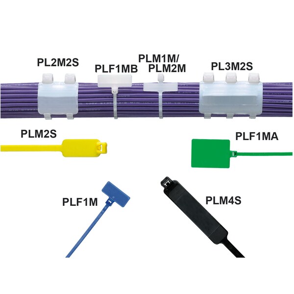 Panduit Cable Tie, 7-1/2 in L, 1-3/4 in Max Bundle Dia., Natural, Nylon 6/6, 50 lb Strength, 50 PK - PL2M2S-L