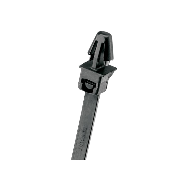 Panduit Cable Tie, 6 in L, 1-1/4 in Max Bundle Dia., Black, Nylon 6/6, 40 lb Strength, 1000 PK - PLP1.5I-M30