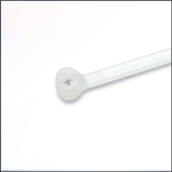 Ty-Rap Cable Tie, 11-1/2 in L, 3 in Max Bundle Dia., Natural, Nylon 6/6, 50 lb Strength, 100 PK - TY5253M