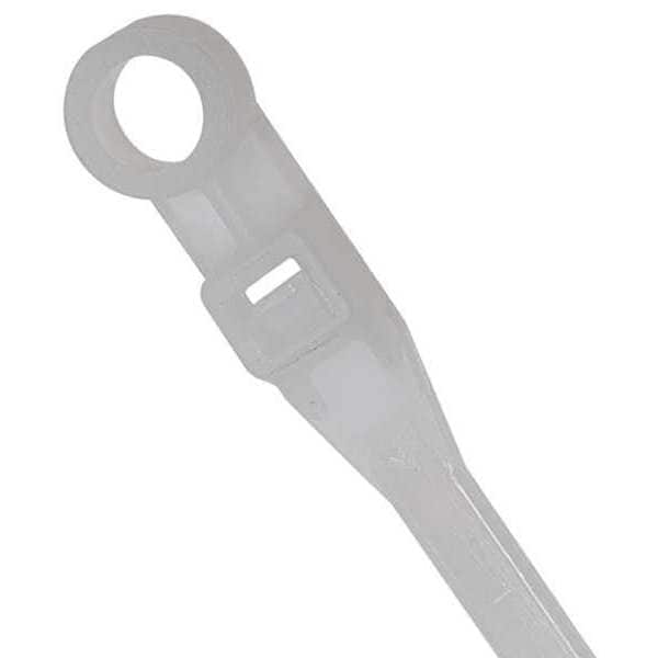 Power First Cable Tie, 8 in L, 1-13/16 in Max Bundle Dia., Natural, Nylon 6/6, 50 lb Strength, 1000 PK - 36J194