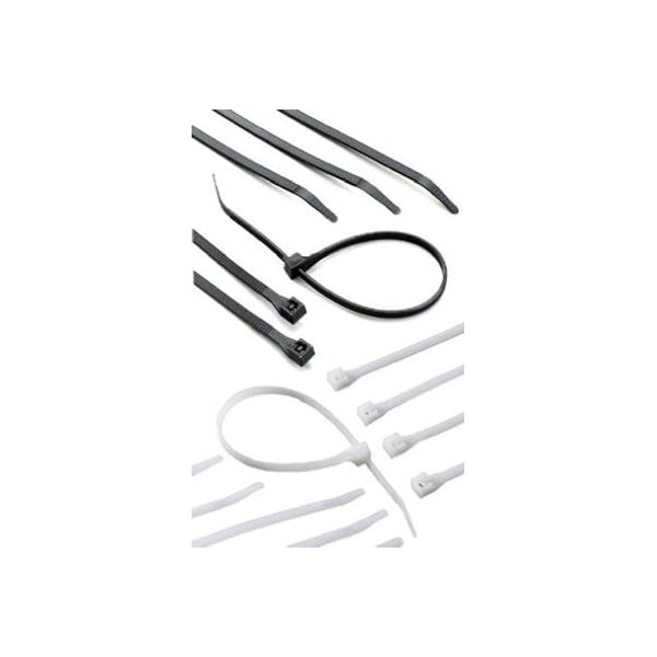 Ecm Industries Cable Tie, 15 in L, 4 in Max Bundle Dia., Black, Plastic, 175 lb Strength - 47-115UVB