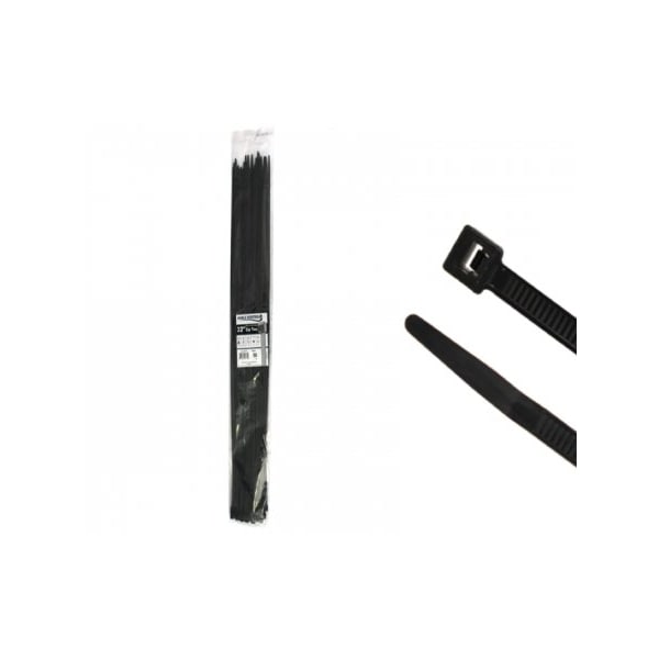 Kable Kontrol Cable Tie, 32 in L, 9-11/16 in Max Bundle Dia., Black, Nylon 6/6, 175 lb Strength, 50 PK - CT275