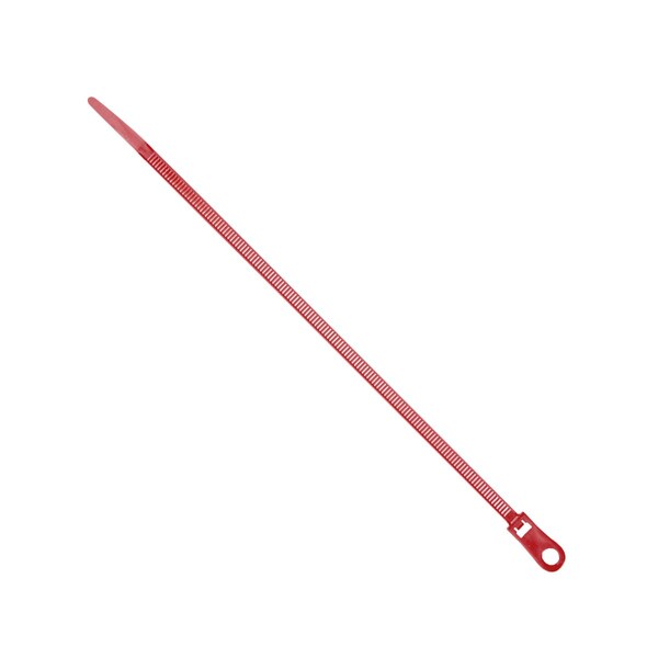 Dottie Cable Tie, 8 in L, 1.85 in Max Bundle Dia., Red, Nylon 6/6, 50 lb Strength, 100 PK - DTMP6