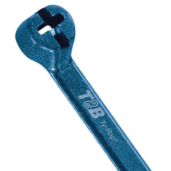 Ty-Rap Cable Tie, 3-1/2 in L, 5/8 in Max Bundle Dia., Blue, Nylon 6/6, 18 lb Strength, 100 PK - TY523M-NDT