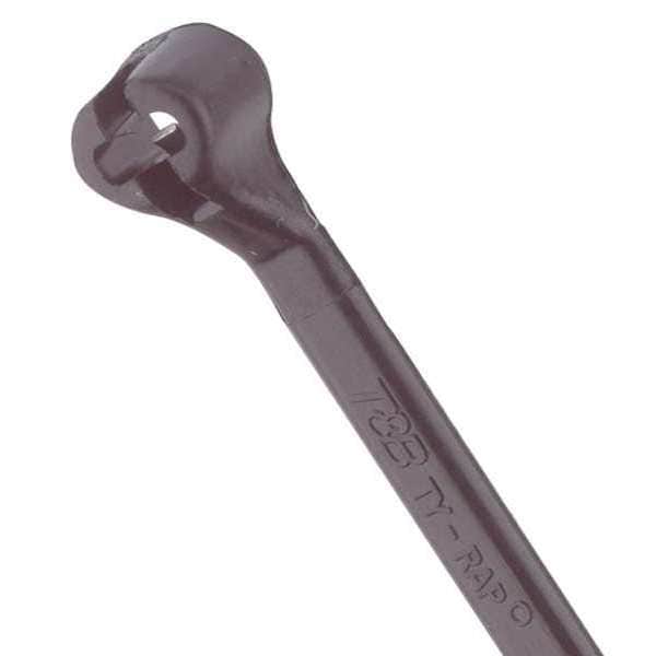 Ty-Rap Cable Tie, 4 in L, 5/8 in Max Bundle Dia., Black, Nylon 6/6, 18 lb Strength, 1000 PK - TY23MX