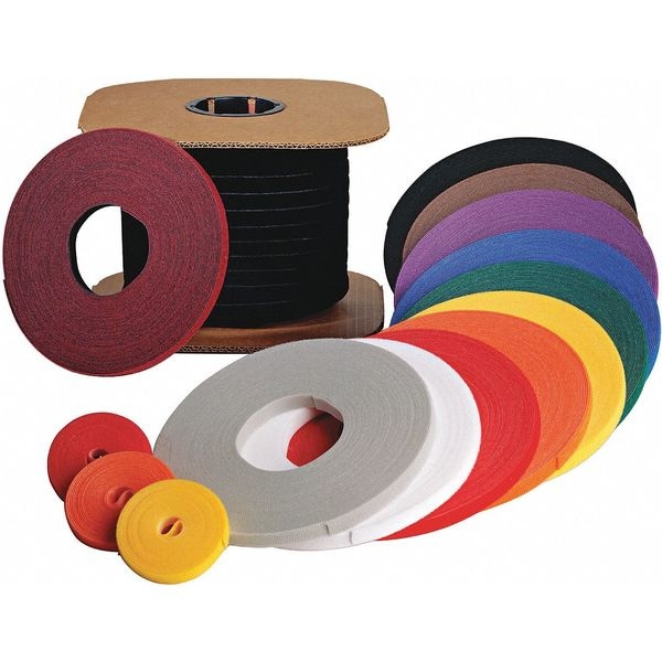 Rip-Tie Cable Tie Roll, 75 ft L, Black, Nylon, Polyethylene, 50 lb Strength - W-75-1RL-BK