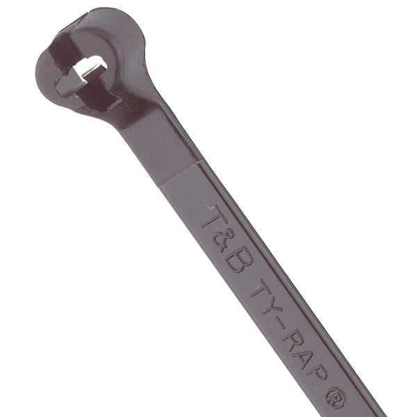 Ty-Rap Cable Tie, 8-1/2 in L, 2 in Max Bundle Dia., Black, Nylon 6/6, 30 lb Strength, 1000 PK - TY242MX