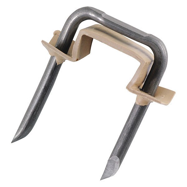 Gardner Bender Metal Insulated Staple, Tan, 9/16", PK100 - MSI-75BX