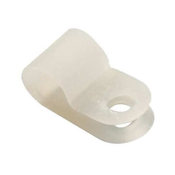 W Box Cable Clamp, Nylon, Clear, 3/8 in L, 100 PK - 0E-CC38N
