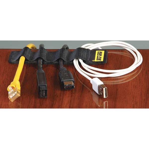 Rip-Tie Cable Tie Strap, 4 in L, 1 in Max Bundle Dia., White, Nylon, 90 lb Strength, 5 PK - C-04-005-W