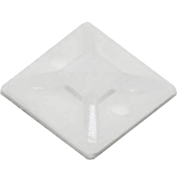 Quest Technology International Nylon Cable Tie Mounts, Natural - 75'' Self Adhesive, 100Pk - NWT-9101