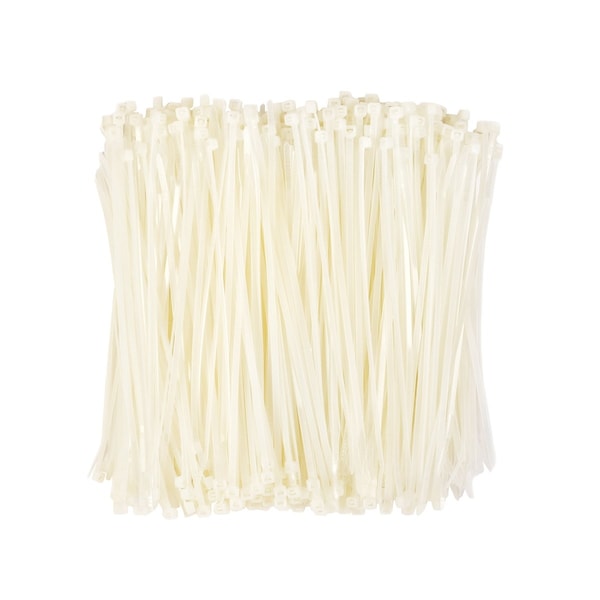 South Main Hardware Cable Tie, 8 in L, Natural, Nylon, 40 lb Strength, 500 PK - 200103
