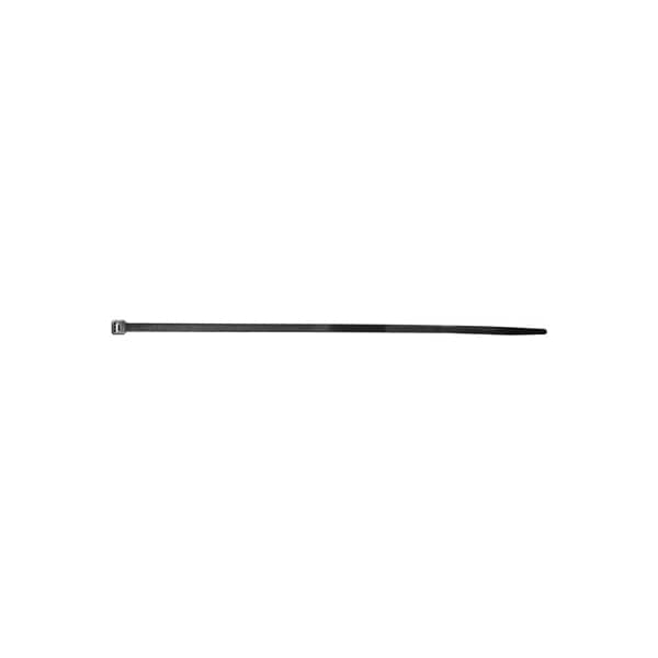 Auveco Cable Tie, 11 in L, Black, Nylon, 50 lb Strength, 500 PK - 15199