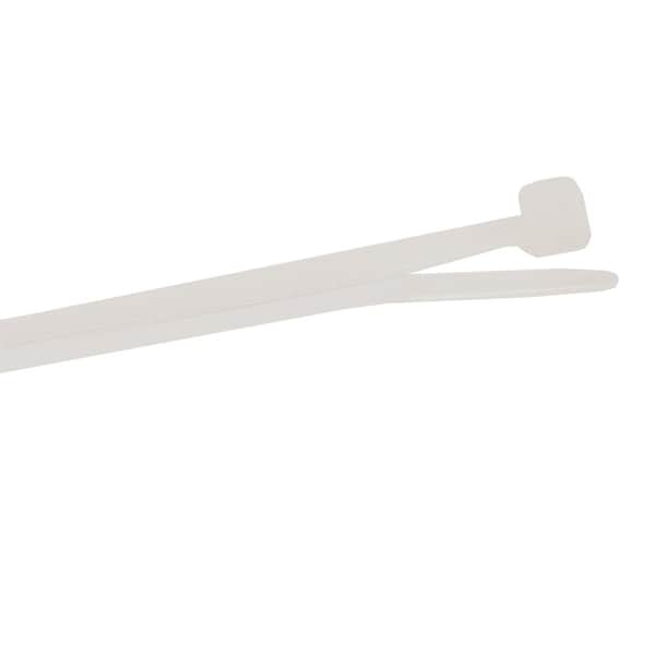 Forney Cable Tie, 4 in L, 3/4 in Max Bundle Dia., Natural, Nylon 6/6, 18 lb Strength, 100 PK - 62001