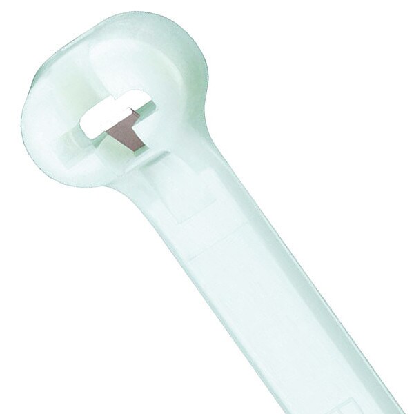 Panduit Cable Tie, 8 in L, 2 in Max Bundle Dia., Natural, Nylon 6/6, 50 lb Strength, 1000 PK - BT2S-M39