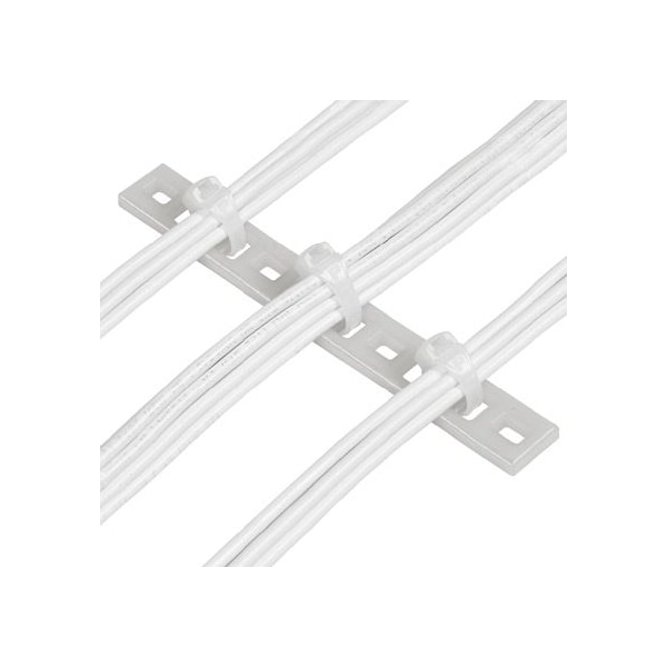 Panduit 6-19/32" L, 5/8" W, natural Plastic Cable Tie Mount, Indoor/Outdoor: Indoor - MTP4H-E6-C