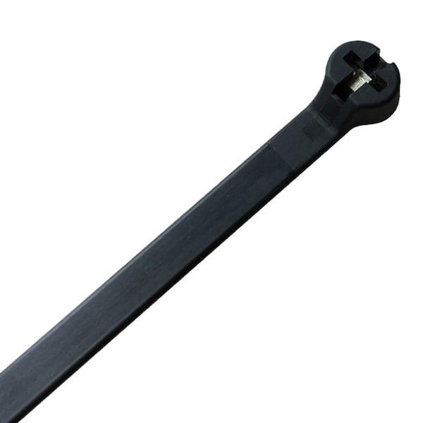 Kable Kontrol Metal Pawl Cable Ties, 8 in L, 2.25 in Max Bundle Dia., Black, Nylon 6-6 + Stainless Steel, 100 PK - CTMP-08-120-100-BK