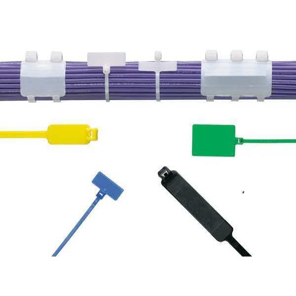 Panduit Cable Tie, 4-1/2 in L, 1 in Max Bundle Dia., Natural, Nylon 6/6, 18 lb Strength, 1000 PK - PLF1M-M