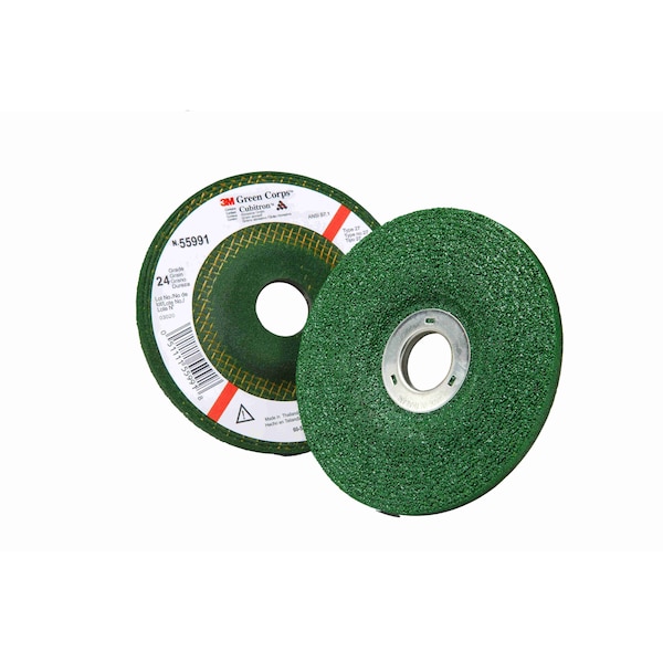 3M Green Corps Depressed Center Whl, 24 4inx1/4inx3/8in, 60/pk - 61010

Rueda Centro Hundido de la marca 3M, 24 4 pulgadas x 1/4 pulgadas x 3/8 pulgadas, 60 piezas por paquete - 61010