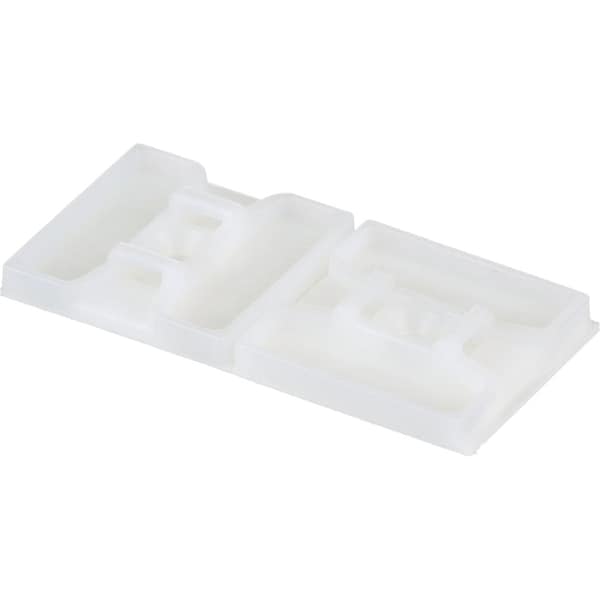 Panduit Adh, 1.1x1.1", 2Waycbltiemt, Wh, PK100 - ABMS-A-C