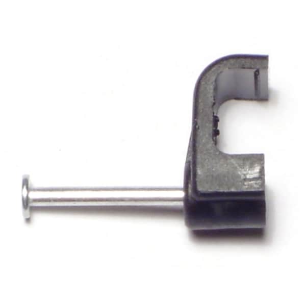 Midwest Fastener Cable Clip, Plastic, Black, 9 mm L, 25 PK - 64184
