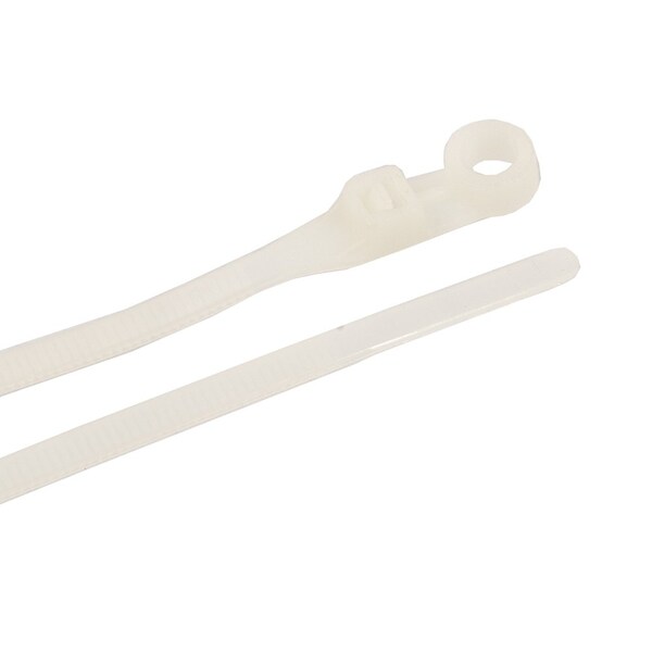 Forney Cable Tie, 8 in L, 2 in Max Bundle Dia., Natural, Nylon 6/6, 50 lb Strength, 25 PK - 62104