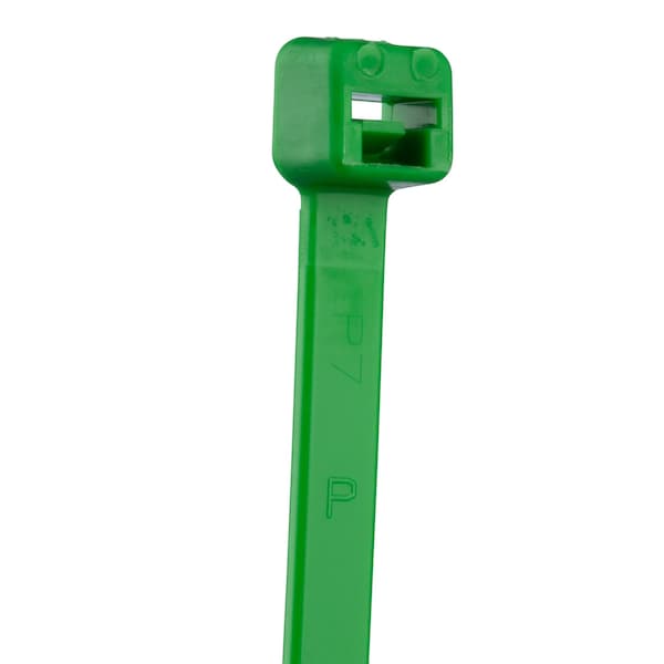 Panduit Cable Tie, 14-1/2 in L, 4 in Max Bundle Dia., Green, Nylon 6/6, 50 lb Strength, 1000 PK - PLT4S-M5