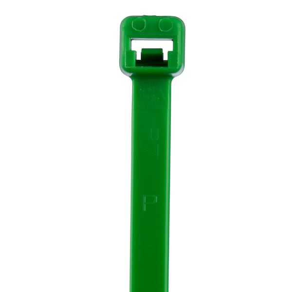 Panduit Cable Tie, 14-1/2 in L, 4 in Max Bundle Dia., Green, Nylon 6/6, 50 lb Strength, 1000 PK - PLT4S-M5