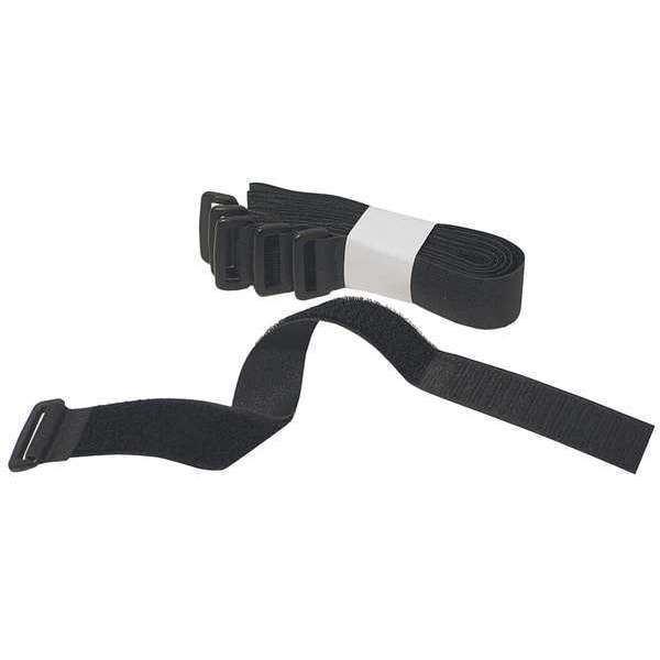 Fastenation Cable Tie Strap, 2 ft L, 9.55 in Max Bundle Dia., Black, Polyester, 8 lb Strength, 10 PK - 2X24KPVST
