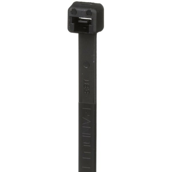 Panduit Cable Tie, 11-1/2 in L, 3 in Max Bundle Dia., Black, Nylon 6/6, 50 lb Strength, 100 PK - PLT3S-C00