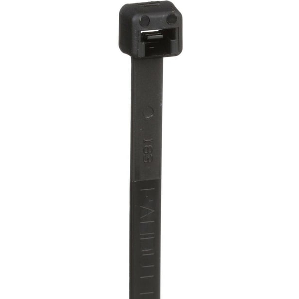 Panduit Cable Tie, 11-1/2 in L, 3 in Max Bundle Dia., Black, Nylon 6/6, 50 lb Strength, 100 PK - PLT3S-C00