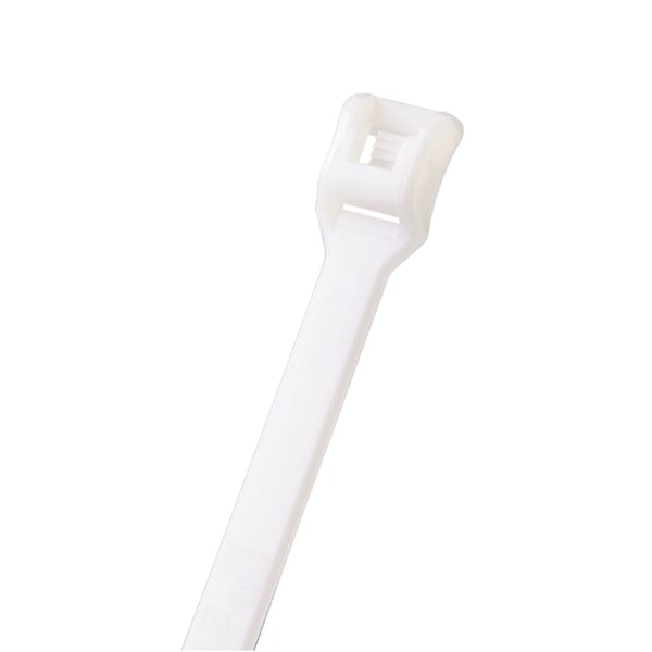 Panduit Cable Tie, 8-1/2 in L, 1.88 in Max Bundle Dia., Natural, Nylon 6/6, 50 lb Strength, 1000 PK - ILT2S-M