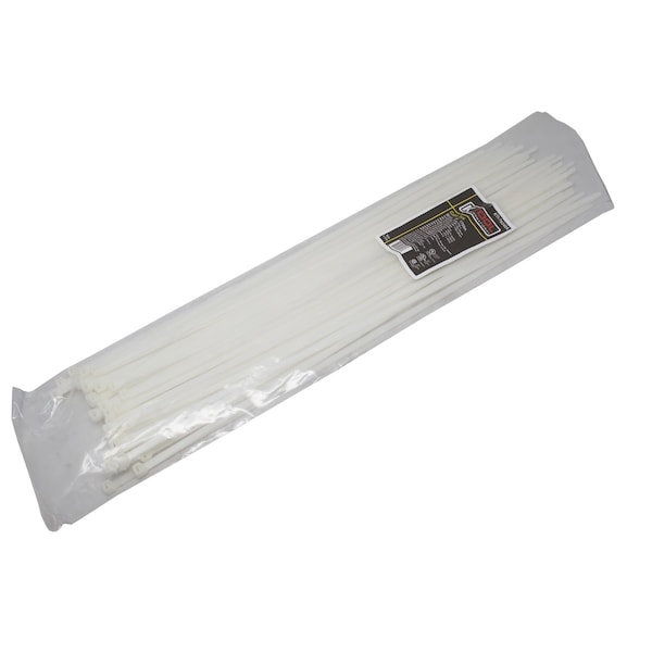 K-Tool International Cable Zip Tie 24 Inch Natural, 50PK - AR-24-175-9-L