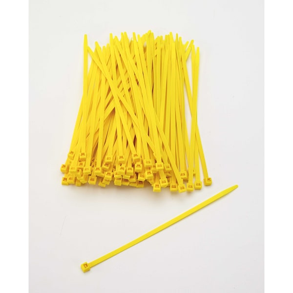 Mutual Industries Cable Tie, 7 in L, Yellow, Plastic, 3 PK - M14970-41-7