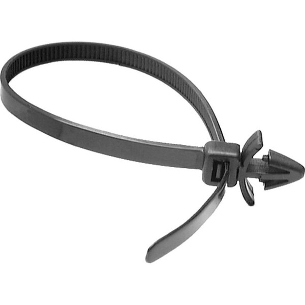 Auveco Cable Tie Strap, 8 in L, 1-3/4 in Max Bundle Dia., Black, Nylon, 25 PK - 20380