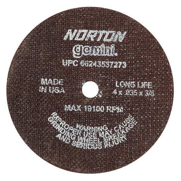 Norton Abrasivos Rueda de Corte, Gemini de Larga Vida, 4"x.035"x3/8" - 66243537273