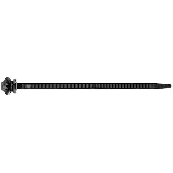 Auveco Cable Tie Strap, 6-3/4 in L, 1-9/16 in Max Bundle Dia., Black, Nylon, 25 PK - 21553
