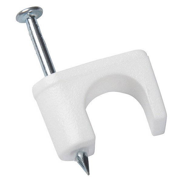 Gardner Bender Coaxial Staple, White, 1/4" Wood App, PK200 - PSW-200BG