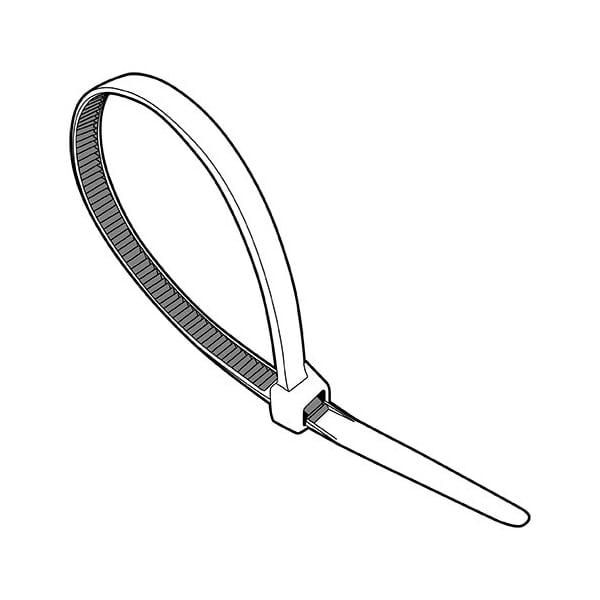 Zoro Select 14.5-50Lb Cable Tie Natural Std Nylon, 1000Pk - 14.5-50TCNT