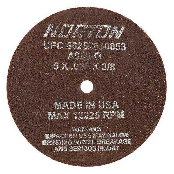 Norton Abrasives CutOff Whl, Herramienta de taller, 5"x.035"x3/8" - 66252830653